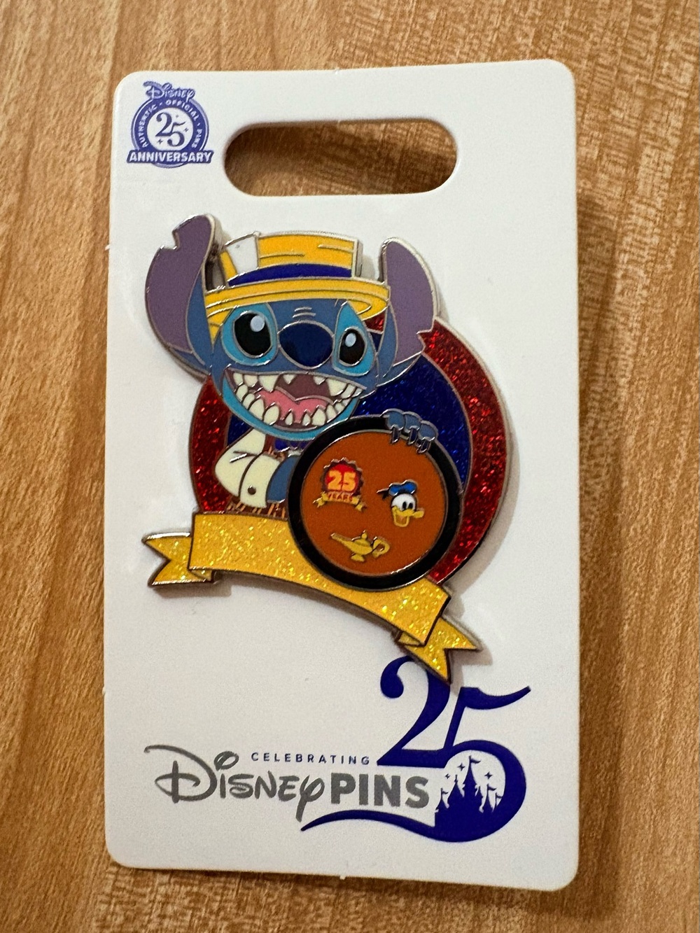 2025 Disney Parks 25th Anniversary Pin Trading Stitch Pin Board OE Pin